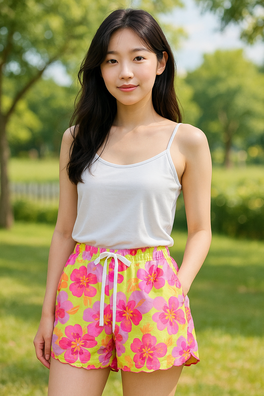 PRINTED COTTON COMFORTABLE SHORTS