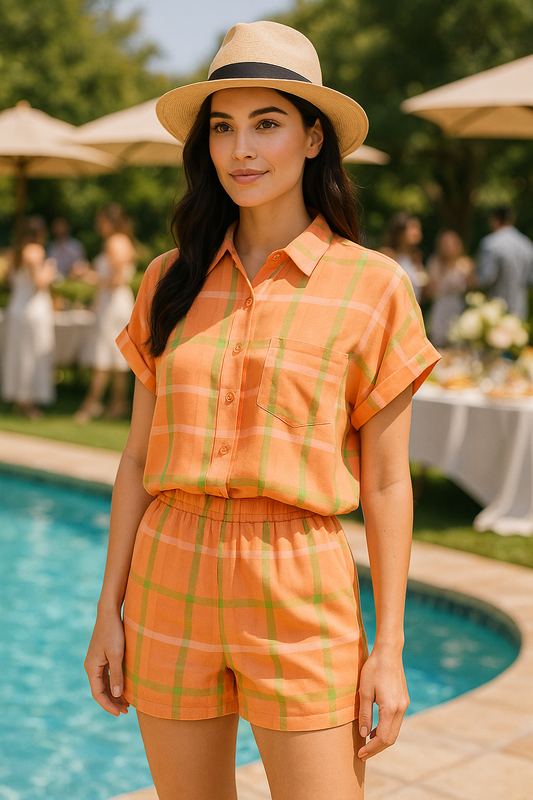 Peach Summer Cord Set