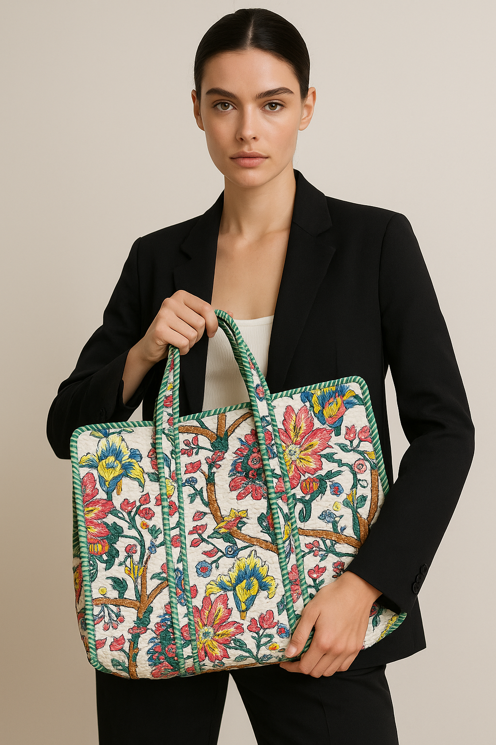 COTTON QUILTED TOTE BAGS