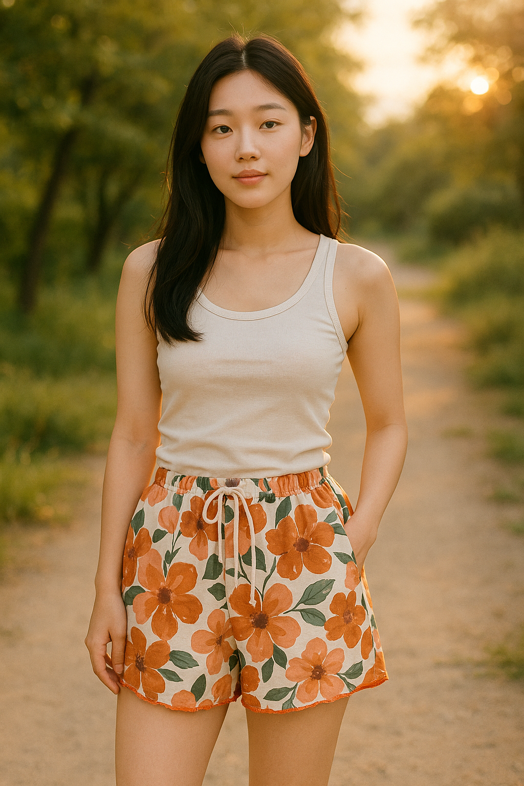 PRINTED COTTON COMFORTABLE SHORTS