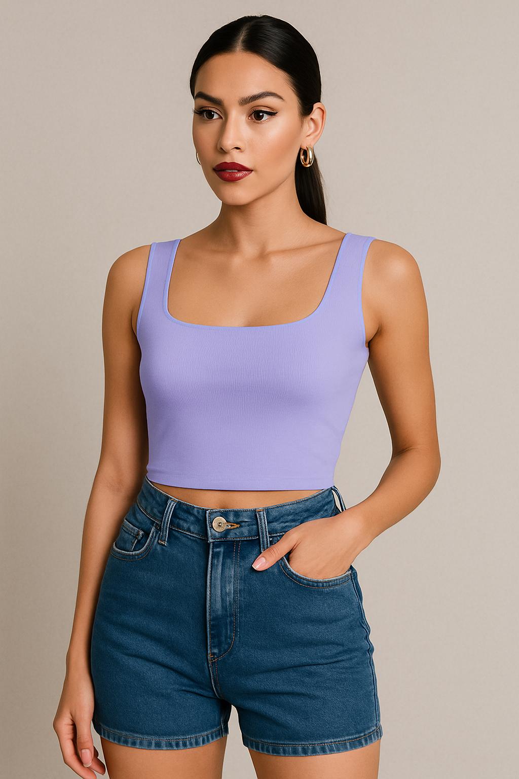 PLAIN STRAP CROP