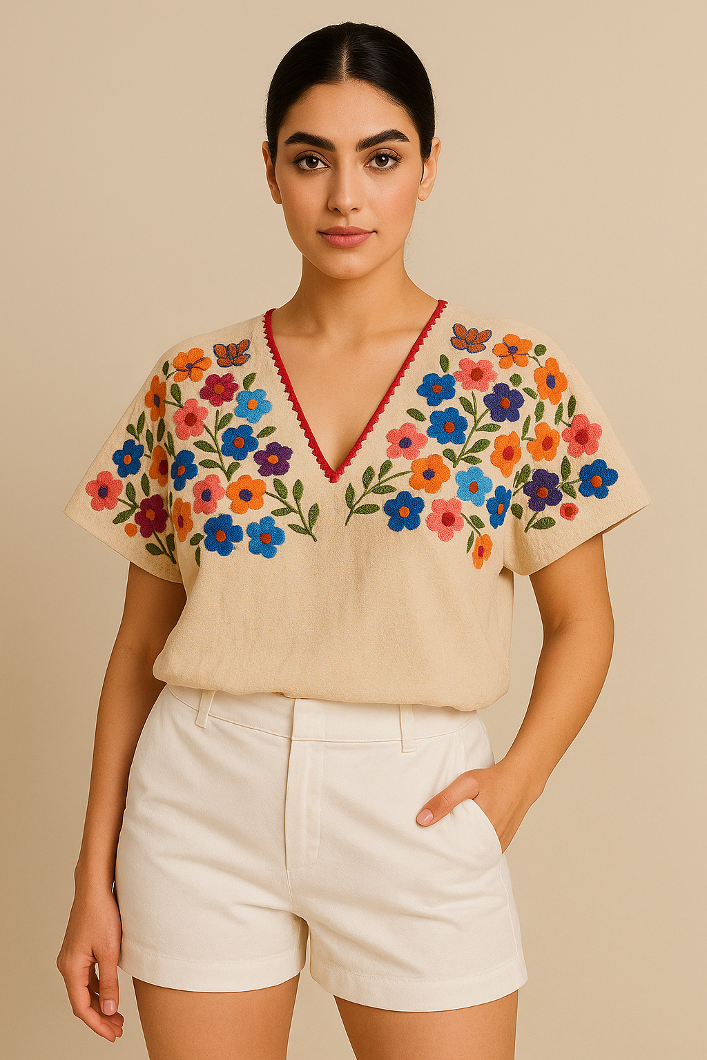 cotton embrodiery top