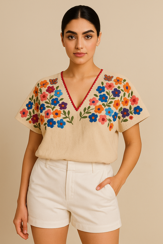 cotton embrodiery top