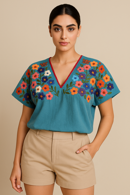 cotton embrodiery top