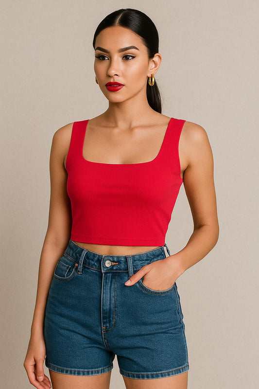 PLAIN STRAP CROP